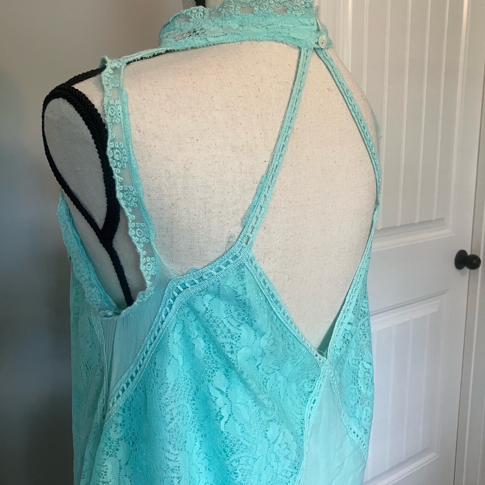 Free People Aqua lace dress - Picture 13 of 16